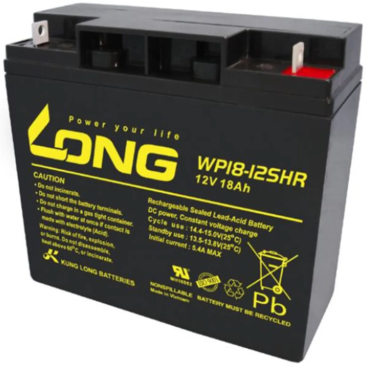 Kung Long WP18-12SHR - Bateria de Chumbo (Pb) 12V 18Ah