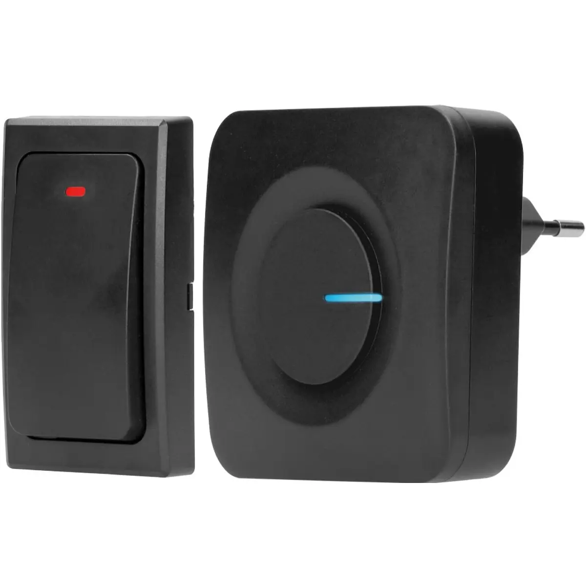Alecto ADB30ZT - Campainha sem fios com botão auto-alimentado (cinético) - alcance 50...200m - preto