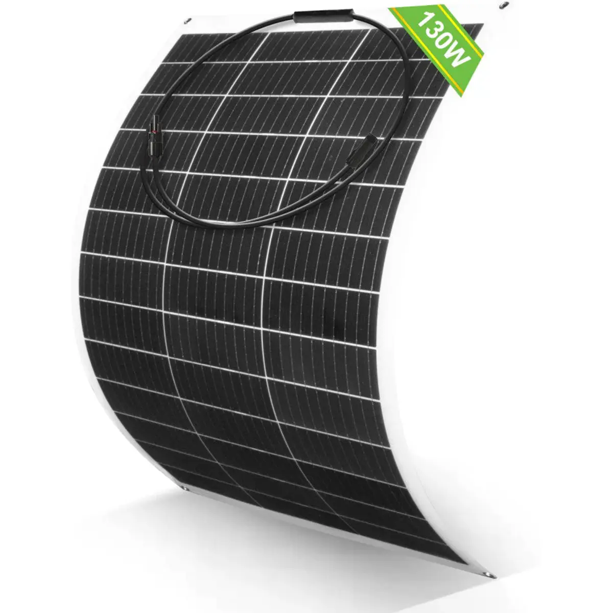 ECO-WORTHY - Painel fotovoltaico flexível 12V 130W (Vmp: 21.1V) 960×690×2,5 mm