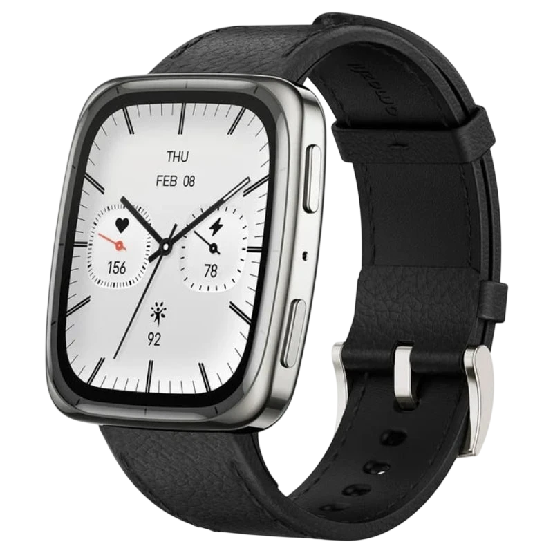 Amazfit Active 2 Square Pulseira de Couro Preto