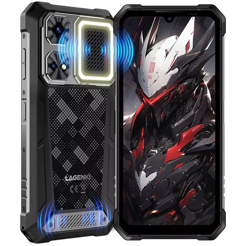 Lagenio Rhino 1 Pro 256 GB Preto Altifalantes duplos 8 GB de RAM Luz de campismo