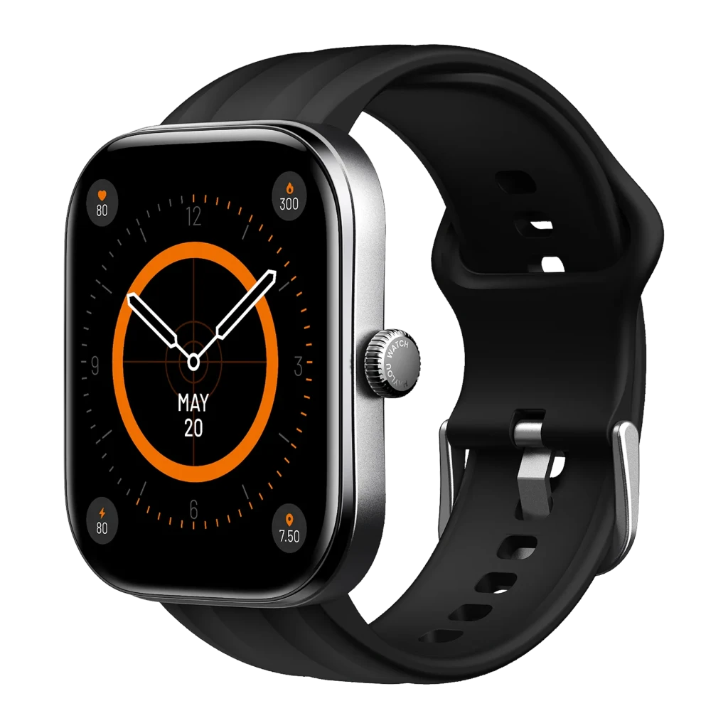 Haylou Watch Faro Preto Chamadas Bluetooth e Monitorização de Saúde 24 horas