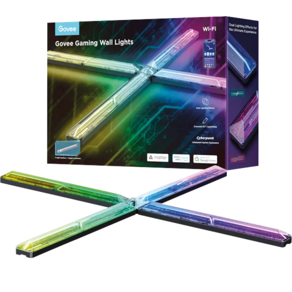 Govee H6063 Gaming RGBIC Wifi Bluetooth - Lâmpada LED de parede