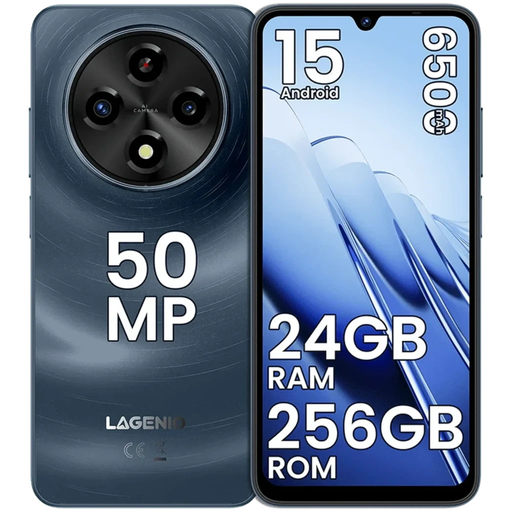 Lagenio A12 Pro 256 GB Navy Câmara traseira de 50 MP 8 GB de RAM Certificado Widevine L1