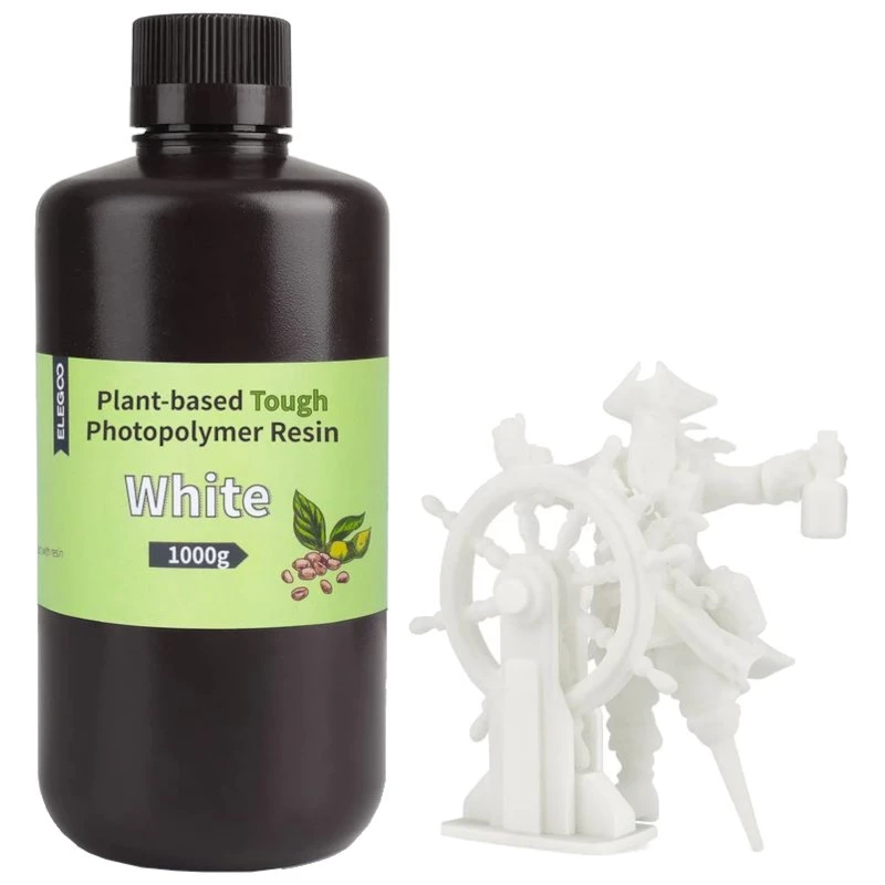 ELEGOO Resina vegetal Cor Branco para impressoras 3D de resina LCD - 1KG