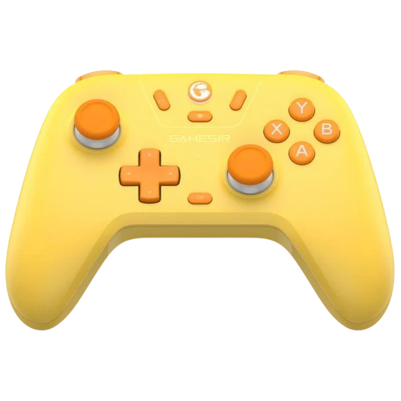 Comando GameSir T4 Nova Lite Sem Fio Amarelo - Para Nintendo Switch/PC/Smartphone/Tablet/iOS/Android TV Box - Com efeito Hall