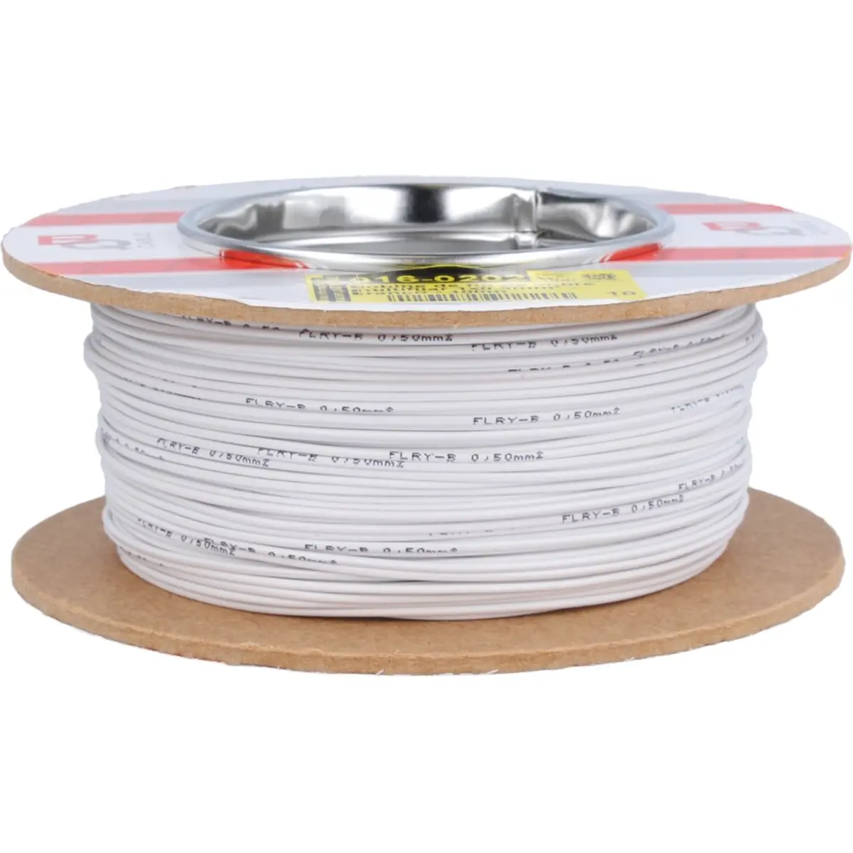 BQ Cable - Bobine de fio de cobre multifilar 1x0.5mm² - branco - 100m