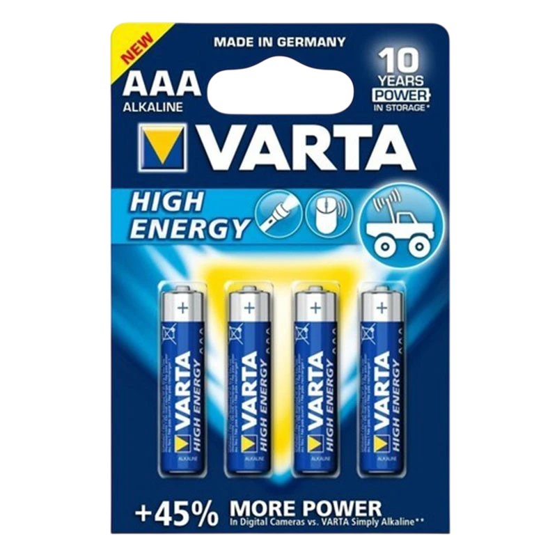 Pack 4x Pilhas Varta AAA Long Life Power LR03
