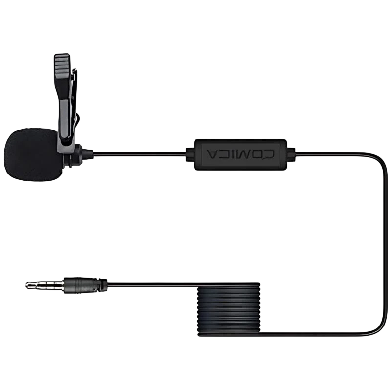 Microfone Lavalier COMICA para Smartphone TRRS 4,5 m