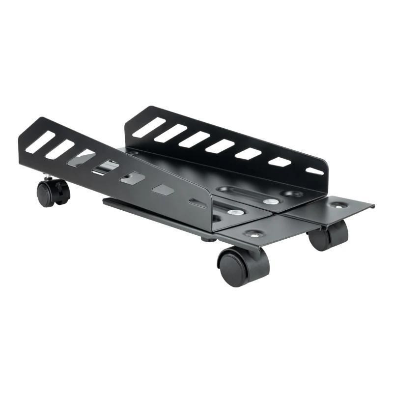 Tooq Soporte para CPU de suelo con ruedas negro