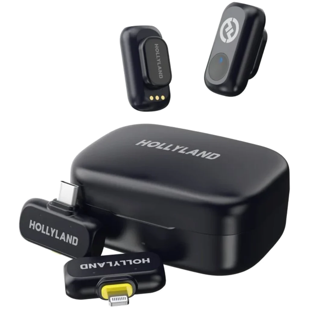 Microfone Hollyland Lark A1 Combo Sem Fios de Lapela Cinzento Espacial