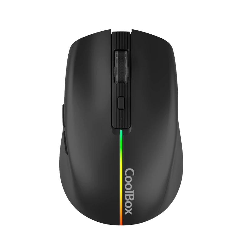 Coolbox Gaming Ratón W01 1600DPI Inalámbrico Negr