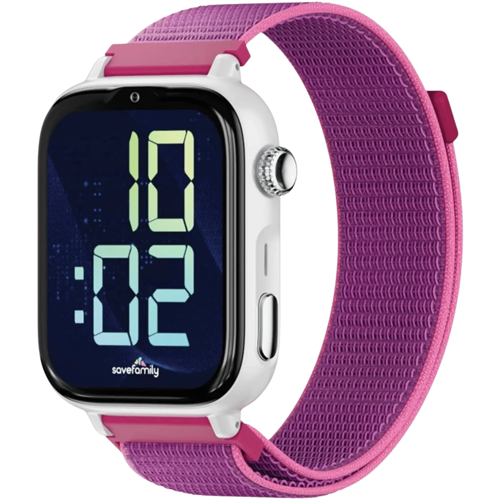 SaveFamily SaveWatch Plus 2 Blanco Correa Tela Frambuesa Llamadas SOS 4G