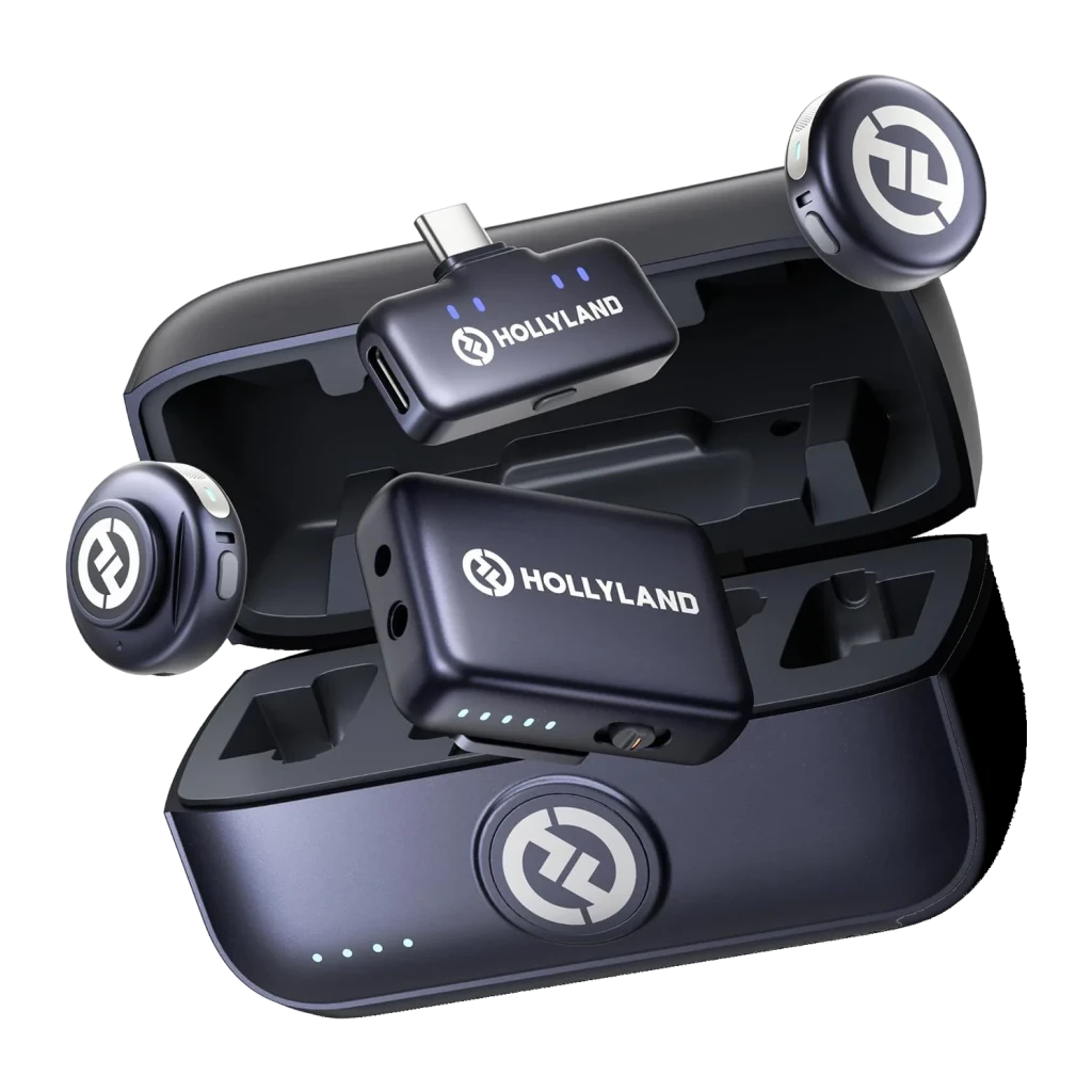 Microfone sem fios Hollyland Lark M3 Combo 2TX & 2RX Cinzento Sideral Espacial Omnidirecional